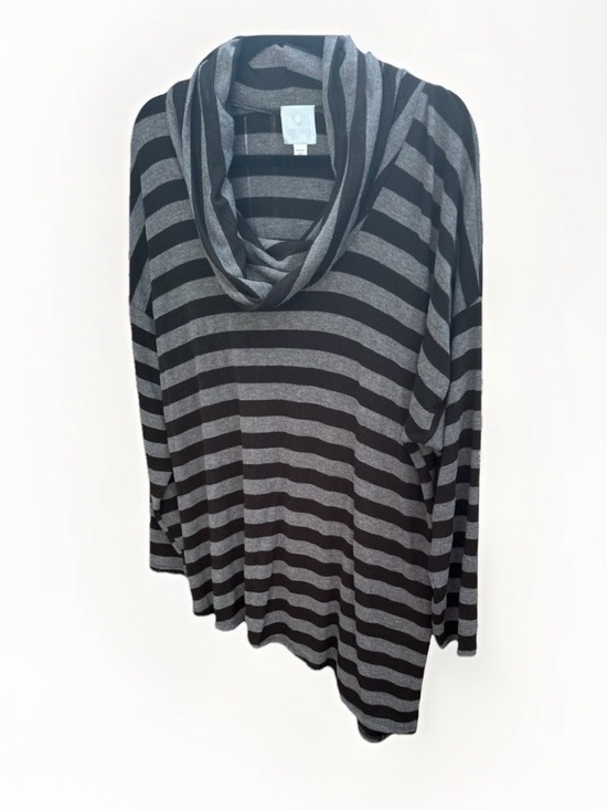 Sunday Sweaters - Sunday Brand Womens Size 2X Knit Pullover Cowl Neck Shirt Top Black And Grey